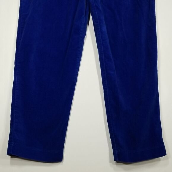 Tabi Pants Woman's Size 12 Petites Stretch Purple Blue Velvet Vintage Office - Picture 3 of 13